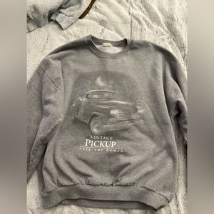 Grey American Tradition Crewneck Unisex M
